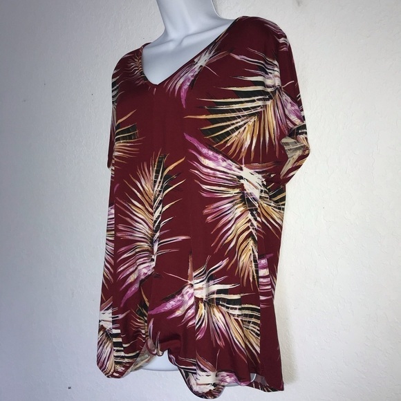 Coco’s Clozet Stretch Twisted Front VNeck Top L - Picture 4 of 7